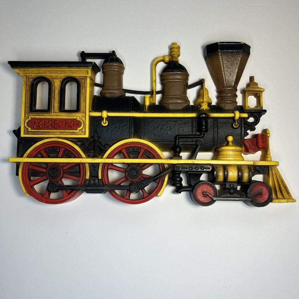 Vintage 1975 Train Trolley‎ and Stage Coach Set Wall Decor USA Home Interior MCM - Picture 2 of 6